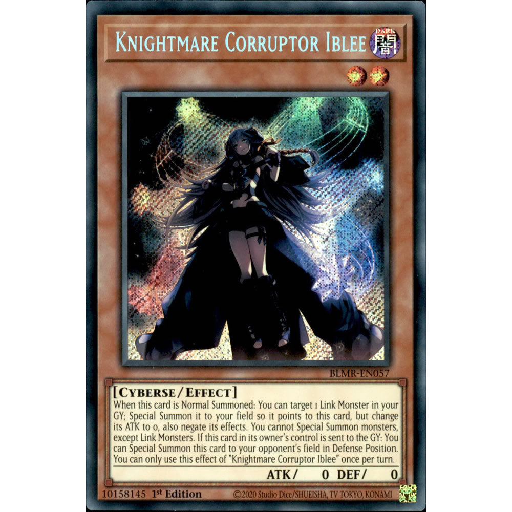 Knightmare Corruptor Iblee BLMR-EN057 Yu-Gi-Oh! Card from the Battles of Legend: Monstrous Revenge Set