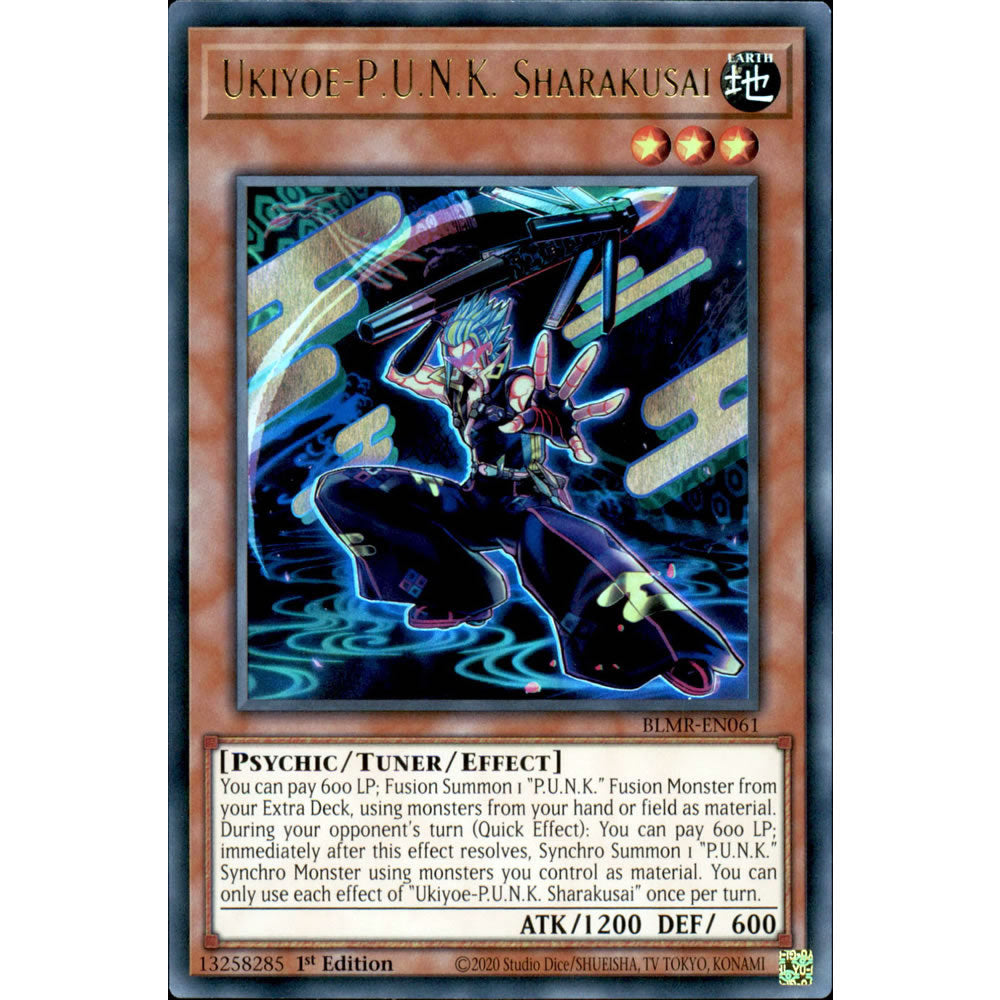 Ukiyoe-P.U.N.K. Sharakusai BLMR-EN061 Yu-Gi-Oh! Card from the Battles of Legend: Monstrous Revenge Set