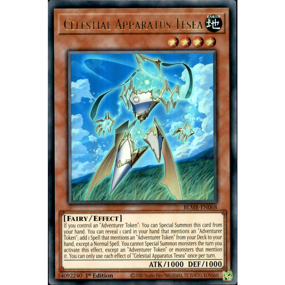 Celestial Apparatus Tesea BLMR-EN068 Yu-Gi-Oh! Card from the Battles of Legend: Monstrous Revenge Set