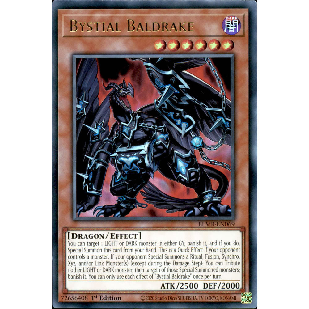 Bystial Baldrake BLMR-EN069 Yu-Gi-Oh! Card from the Battles of Legend: Monstrous Revenge Set