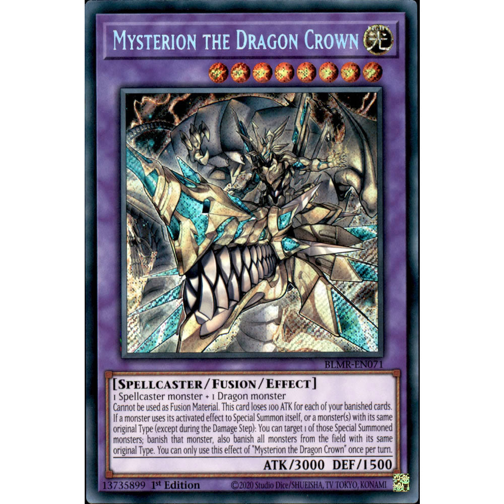 Mysterion the Dragon Crown BLMR-EN071 Yu-Gi-Oh! Card from the Battles of Legend: Monstrous Revenge Set