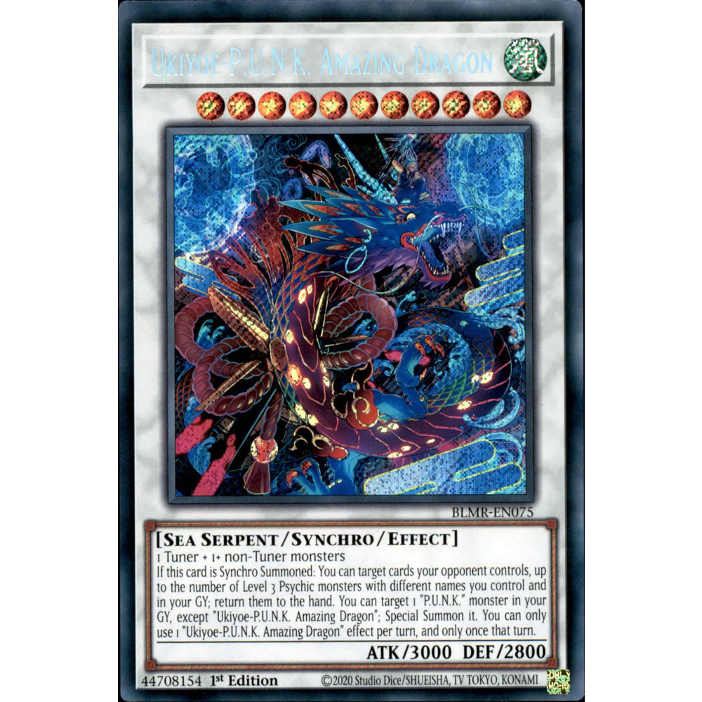 Ukiyoe-P.U.N.K. Amazing Dragon BLMR-EN075 Yu-Gi-Oh! Card from the Battles of Legend: Monstrous Revenge Set