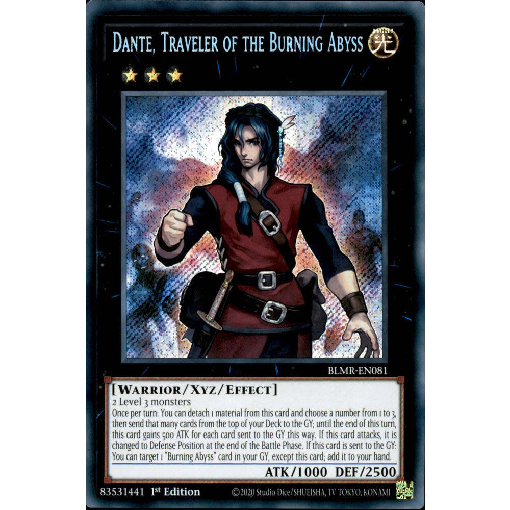 Dante, Traveler of the Burning Abyss BLMR-EN081 Yu-Gi-Oh! Card from the Battles of Legend: Monstrous Revenge Set