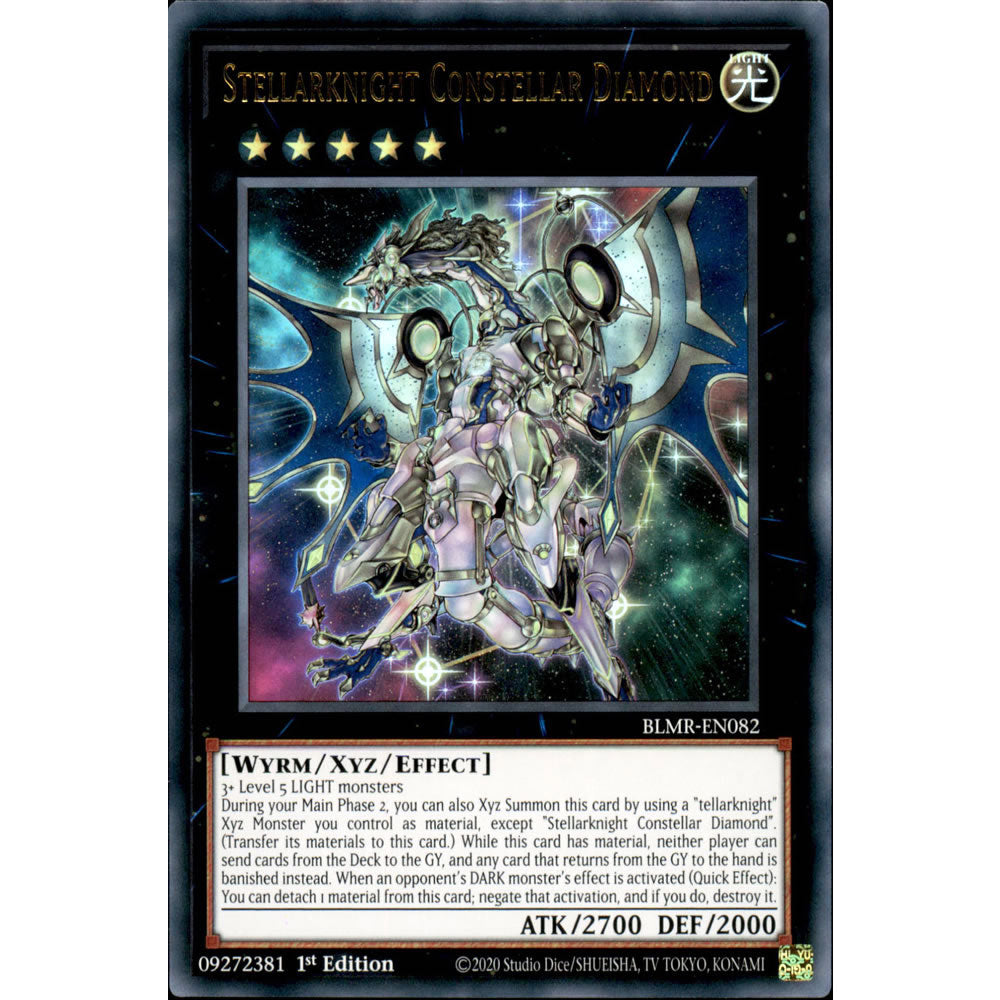 Stellarknight Constellar Diamond BLMR-EN082 Yu-Gi-Oh! Card from the Battles of Legend: Monstrous Revenge Set