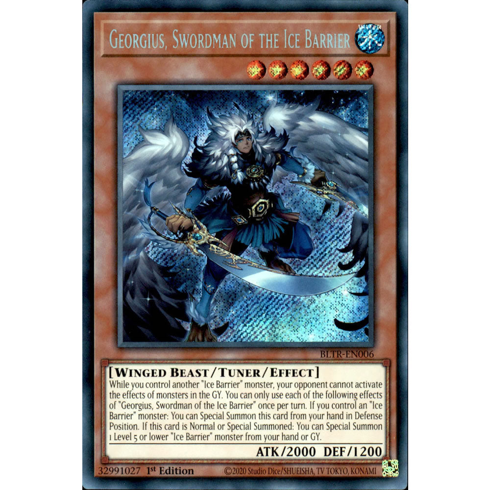 yugioh cards ice barrier Georgius, Swordman of the Ice Barrier BLTR-EN006