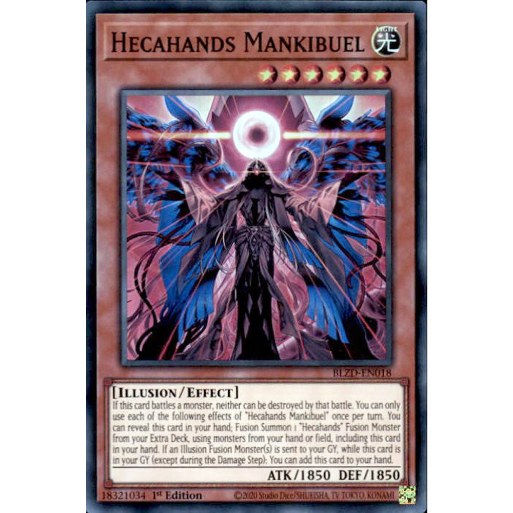 Hecahands Mankibuel BLZD-EN018 Yu-Gi-Oh! Card from the Blazing Dominion Set