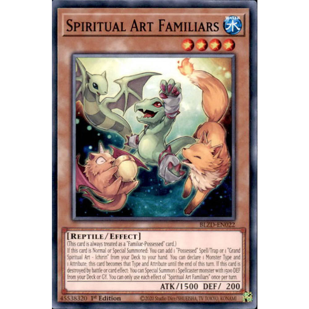 Spiritual Art Familiars BLZD-EN022 Yu-Gi-Oh! Card from the Blazing Dominion Set