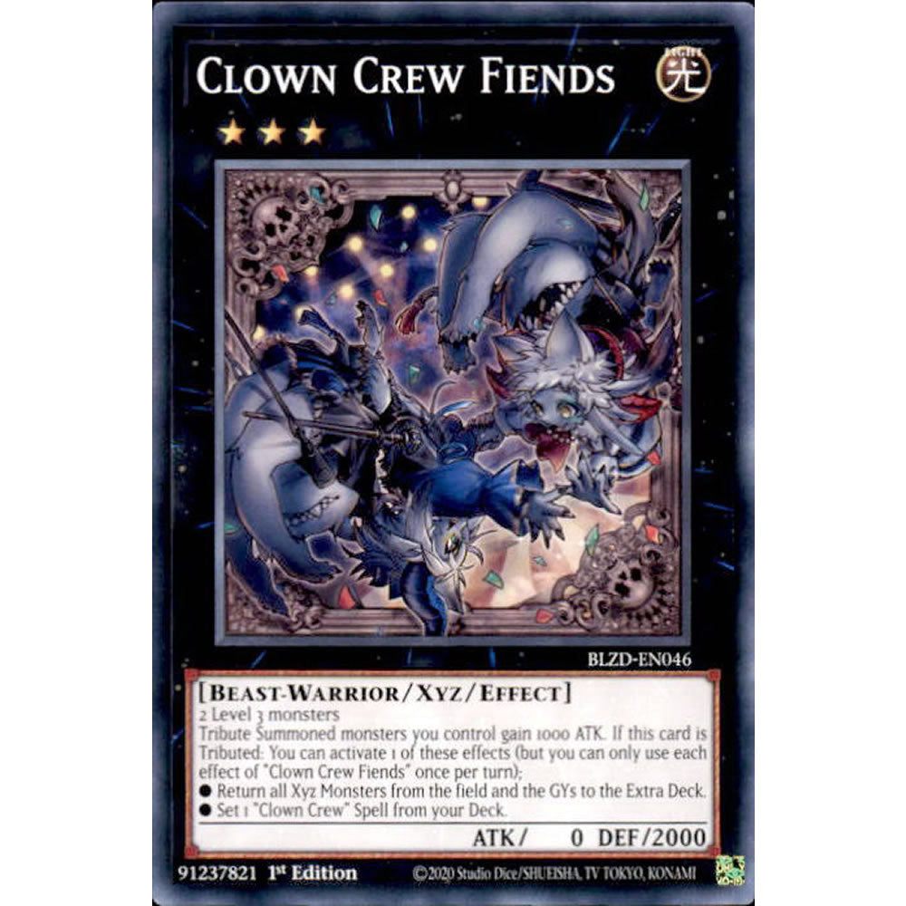 Clown Crew Fiends BLZD-EN046 Yu-Gi-Oh! Card from the Blazing Dominion Set