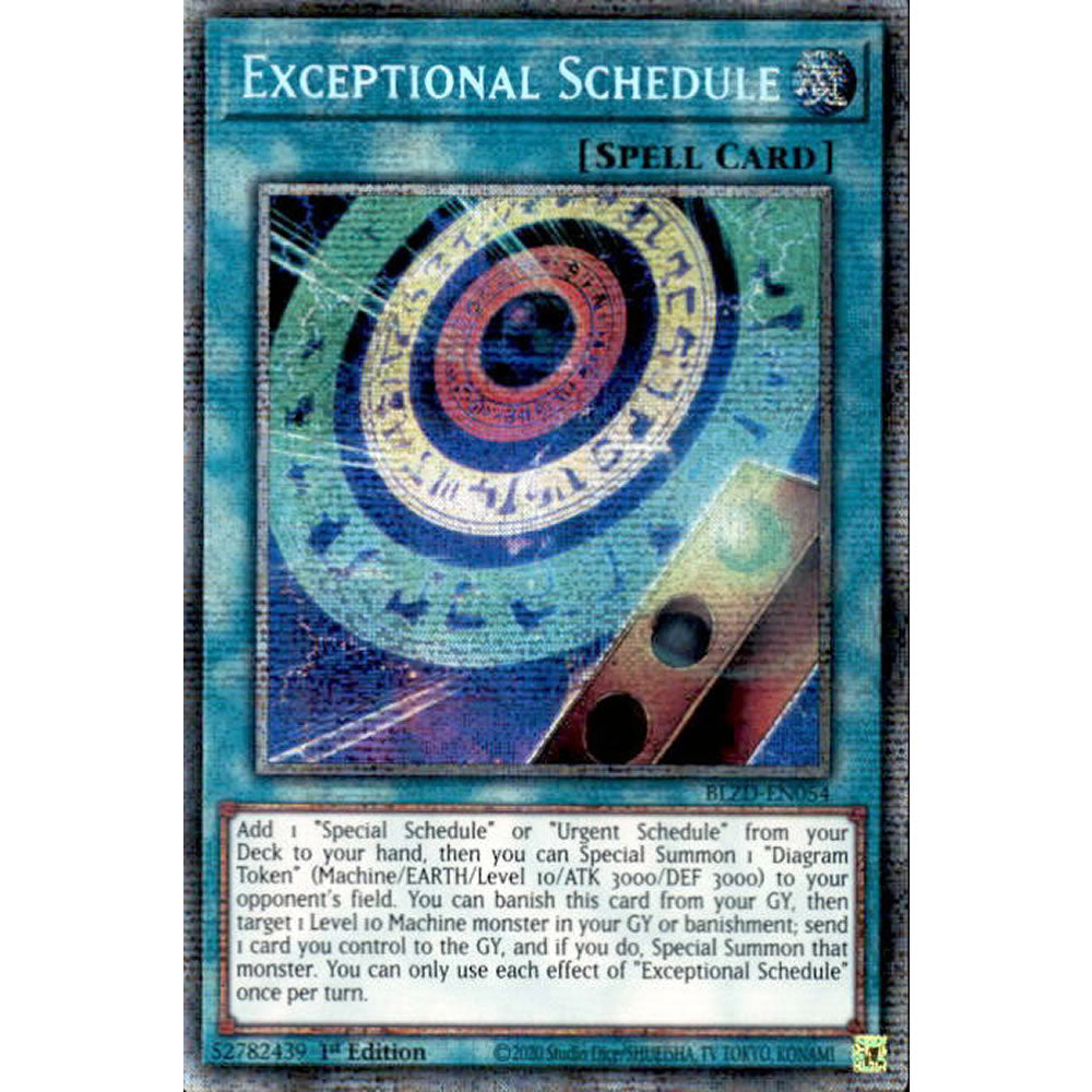 Exceptional Schedule BLZD-EN054 Yu-Gi-Oh! Card from the Blazing Dominion Set