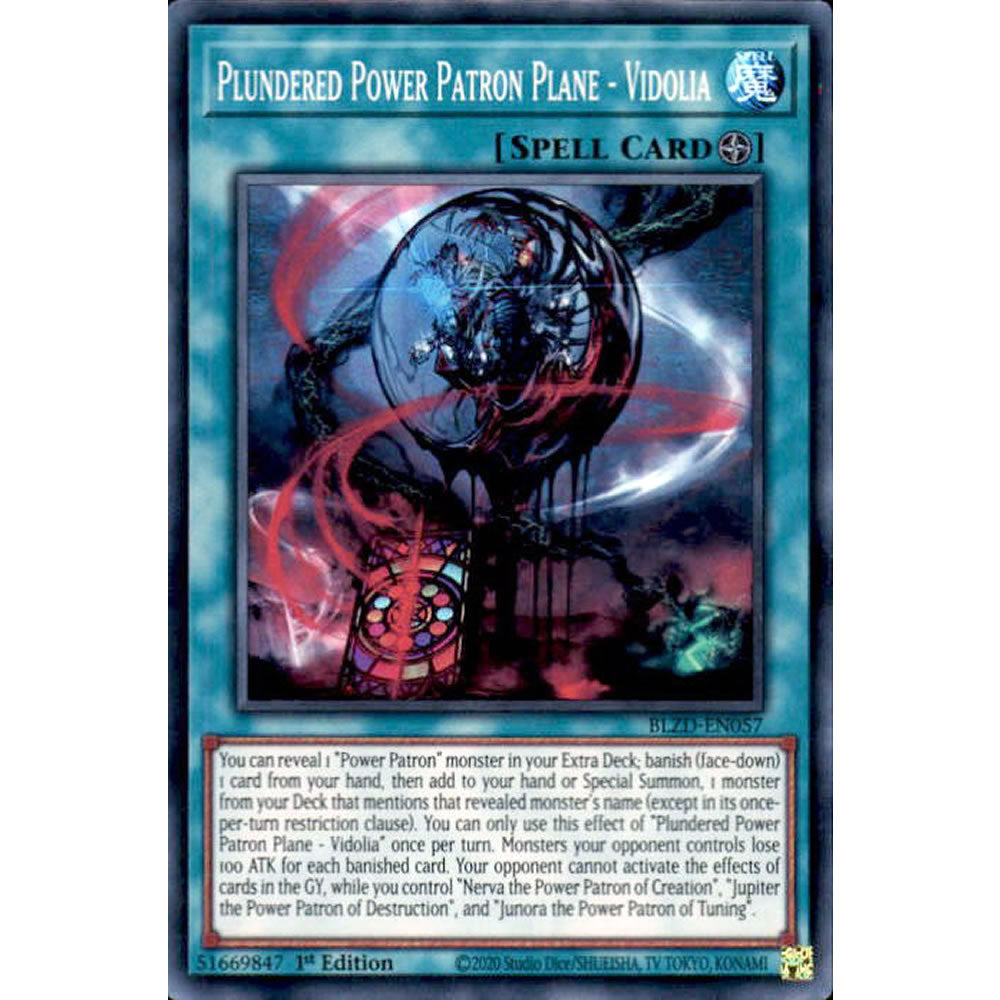 Plundered Power Patron Plane - Vidolia BLZD-EN057 Yu-Gi-Oh! Card from the Blazing Dominion Set