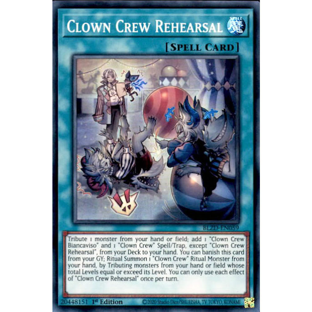 Clown Crew Rehearsal BLZD-EN059 Yu-Gi-Oh! Card from the Blazing Dominion Set