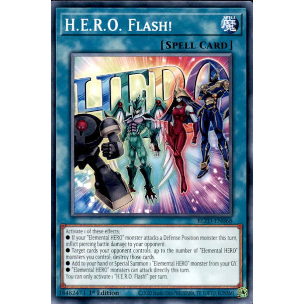 H.E.R.O. Flash! BLZD-EN068 Yu-Gi-Oh! Card from the Blazing Dominion Set