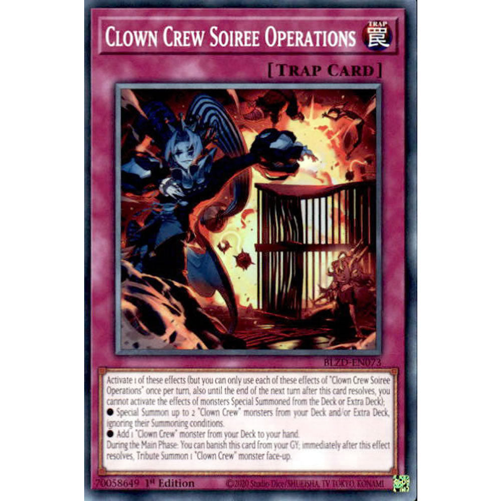 Clown Crew Soiree Operations BLZD-EN073 Yu-Gi-Oh! Card from the Blazing Dominion Set