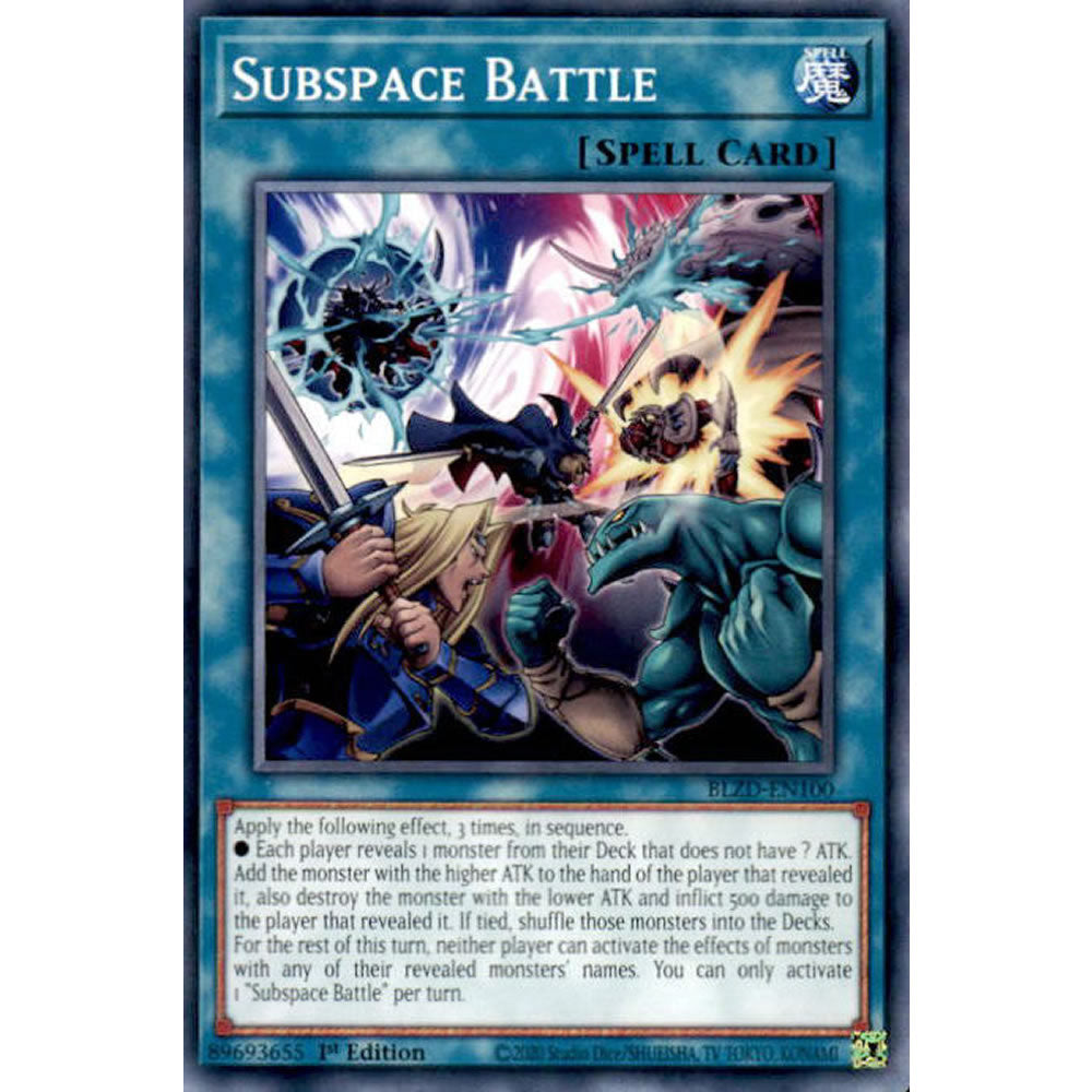 Subspace Battle BLZD-EN100 Yu-Gi-Oh! Card from the Blazing Dominion Set