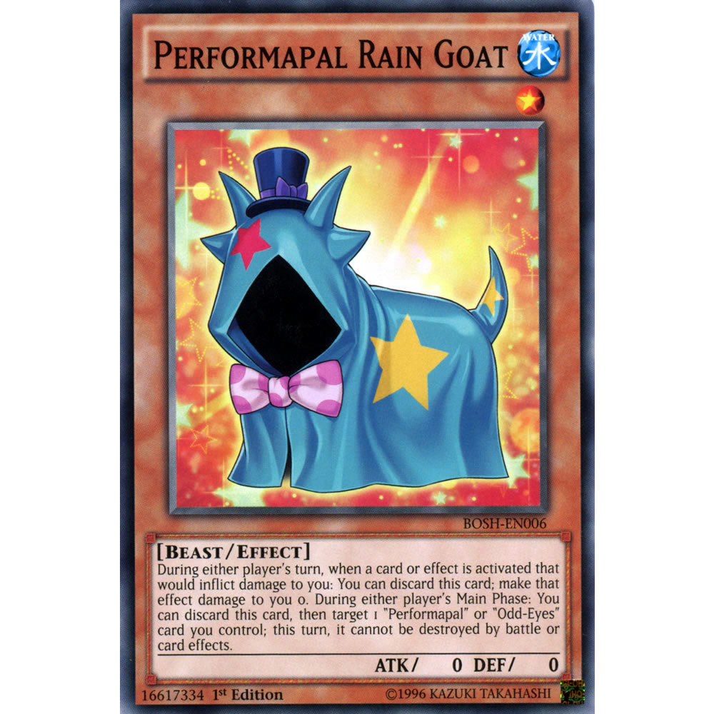 Performapal Rain Goat BOSH-EN006 Yu-Gi-Oh! Card from the Breakers of Shadow Set