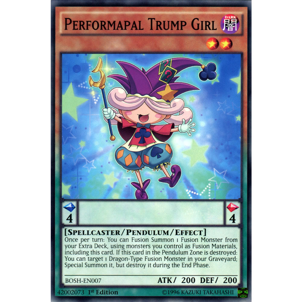 Performapal Trump Girl BOSH-EN007 Yu-Gi-Oh! Card from the Breakers of Shadow Set