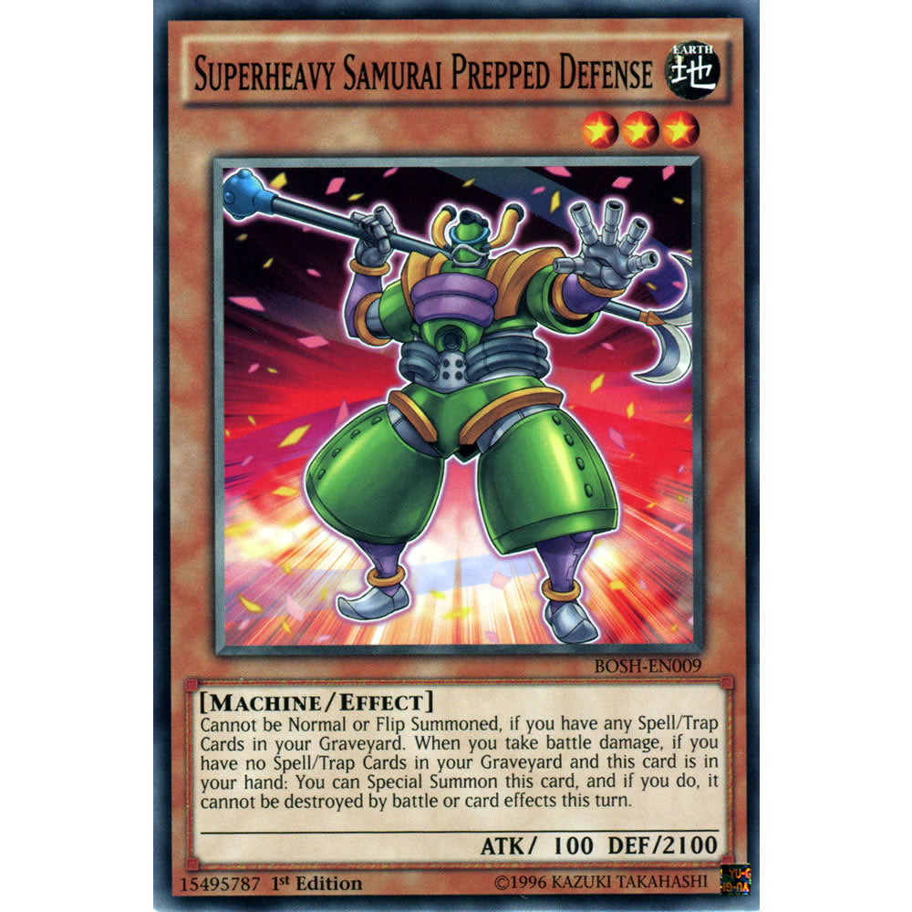 Superheavy Samurai Prepped Defense BOSH-EN009 Yu-Gi-Oh! Card from the Breakers of Shadow Set