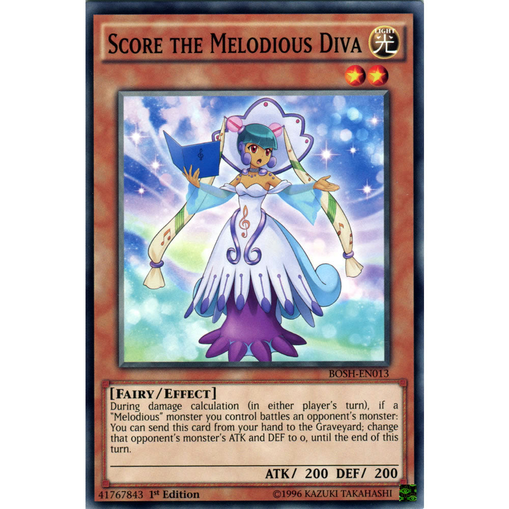 Score the Melodious Diva BOSH-EN013 Yu-Gi-Oh! Card from the Breakers of Shadow Set