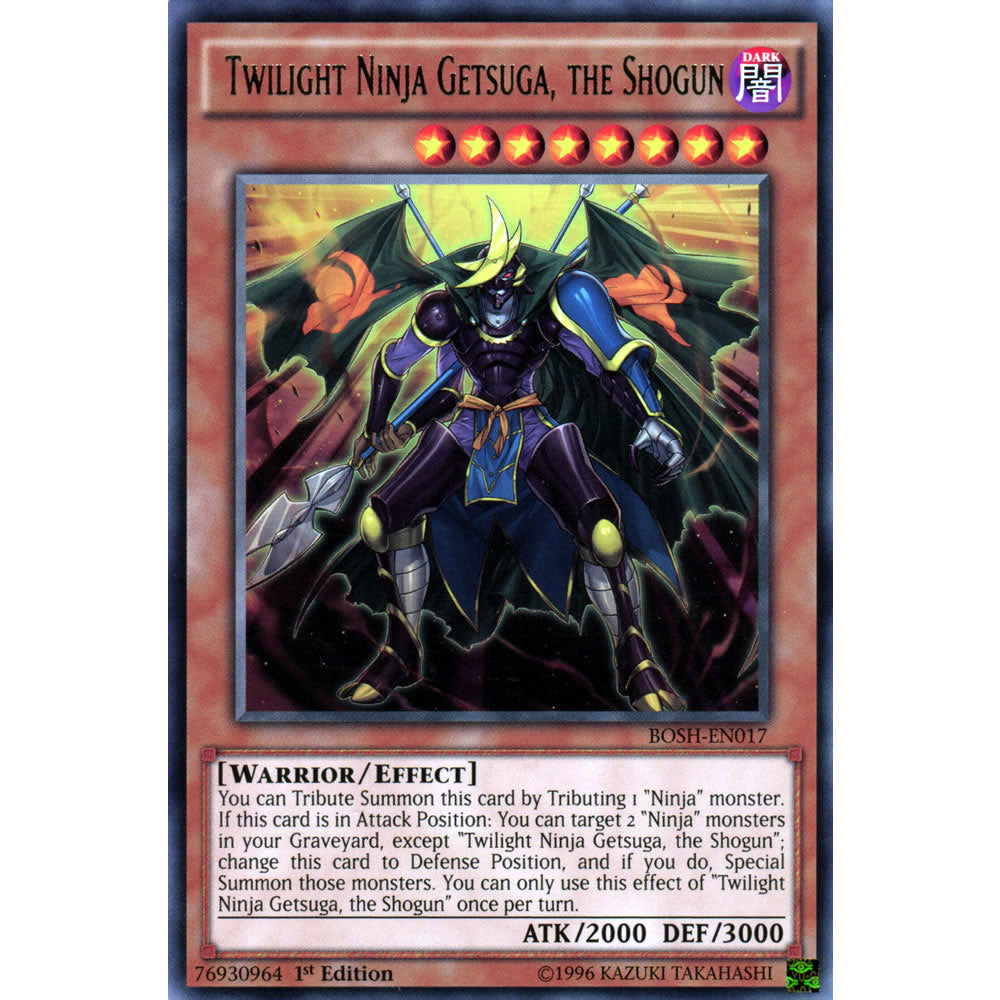 Twilight Ninja Getsuga, the Shogun BOSH-EN017 Yu-Gi-Oh! Card from the Breakers of Shadow Set