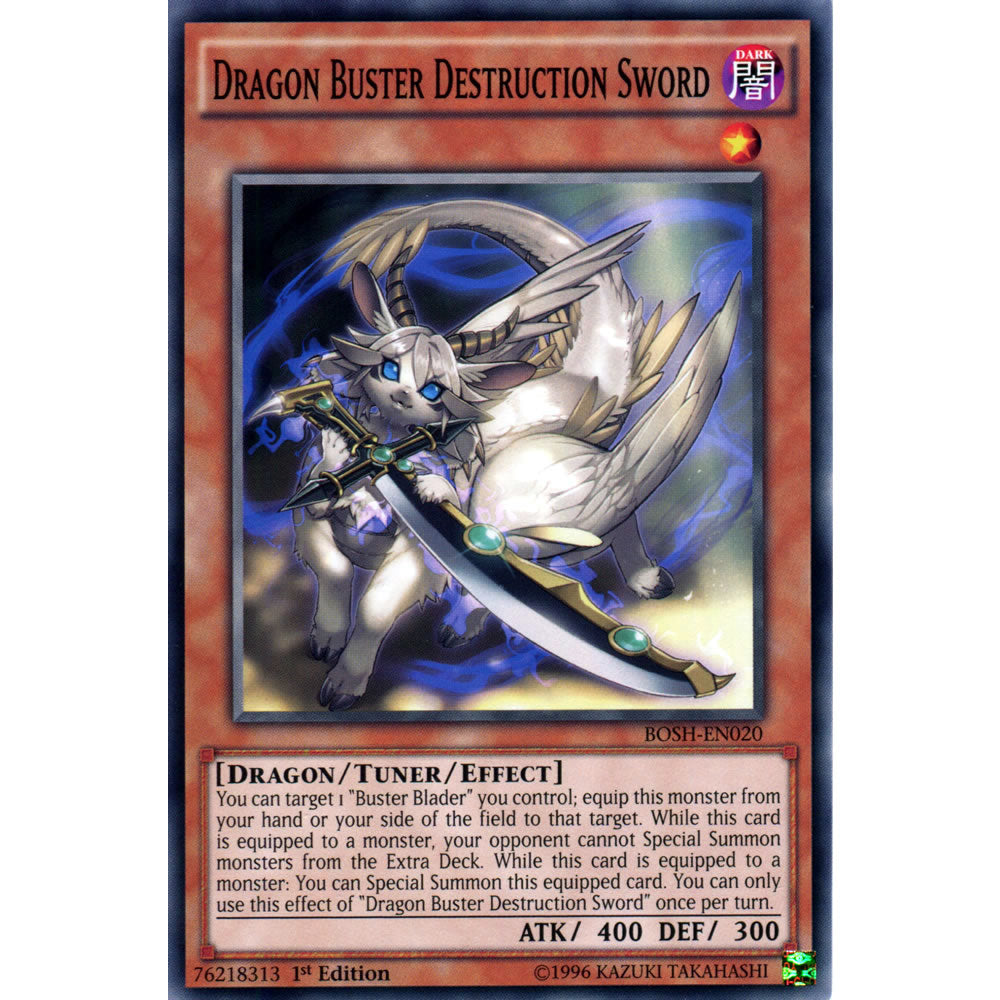Dragon Buster Destruction Sword BOSH-EN020 Yu-Gi-Oh! Card from the Breakers of Shadow Set