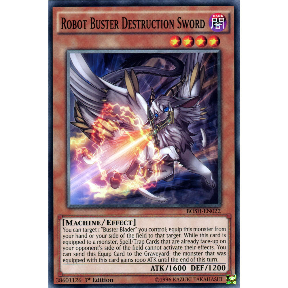 Robot Buster Destruction Sword BOSH-EN022 Yu-Gi-Oh! Card from the Breakers of Shadow Set