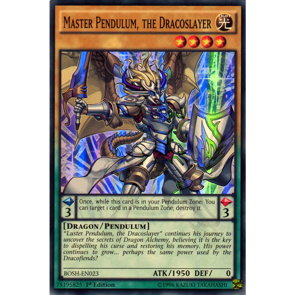 Master Pendulum, the Dracoslayer BOSH-EN023 Yu-Gi-Oh! Card from the Breakers of Shadow Set