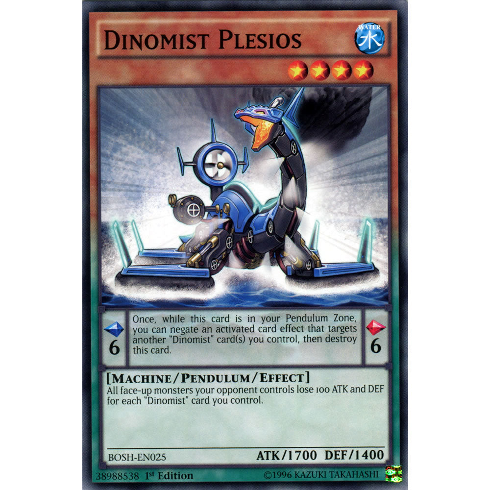 Dinomist Plesios BOSH-EN025 Yu-Gi-Oh! Card from the Breakers of Shadow Set