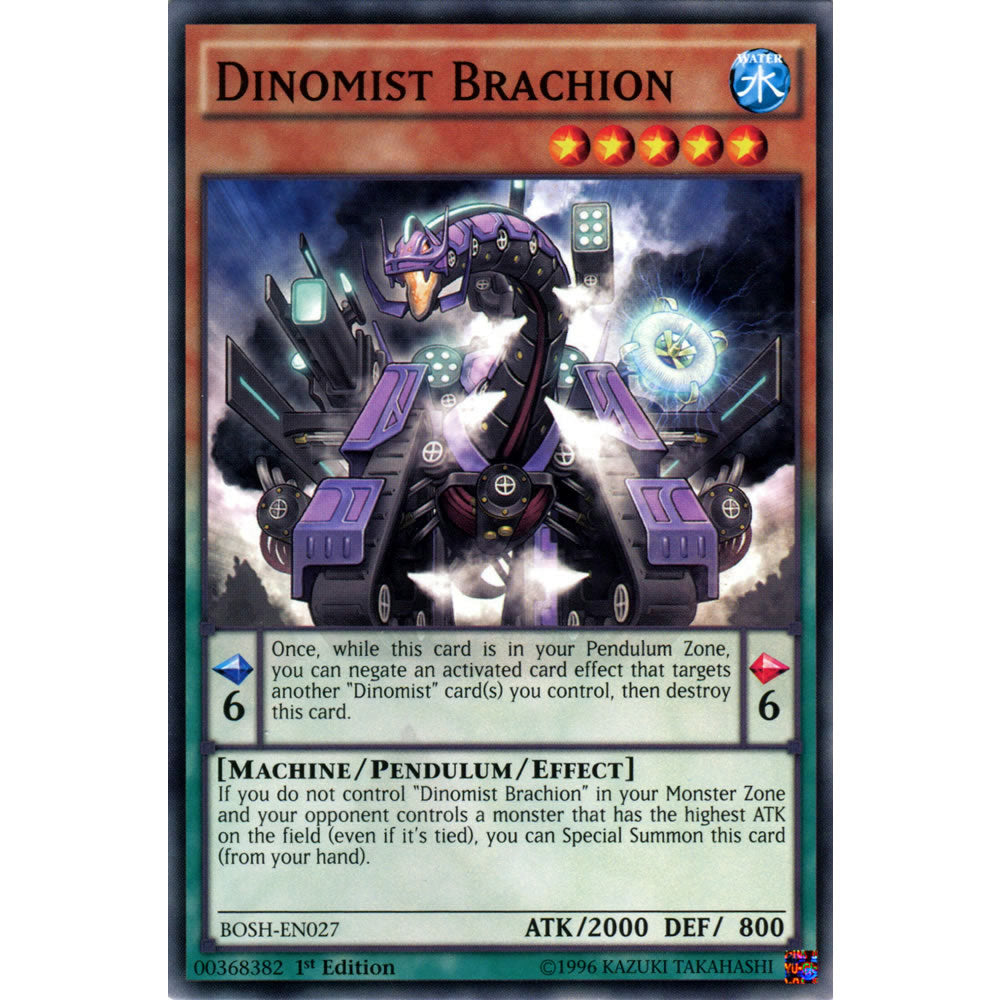 Dinomist Brachion BOSH-EN027 Yu-Gi-Oh! Card from the Breakers of Shadow Set