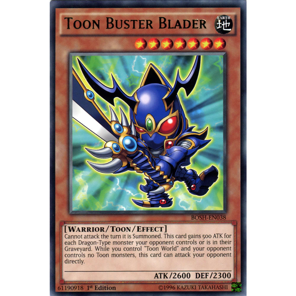 Toon Buster Blader BOSH-EN038 Yu-Gi-Oh! Card from the Breakers of Shadow Set