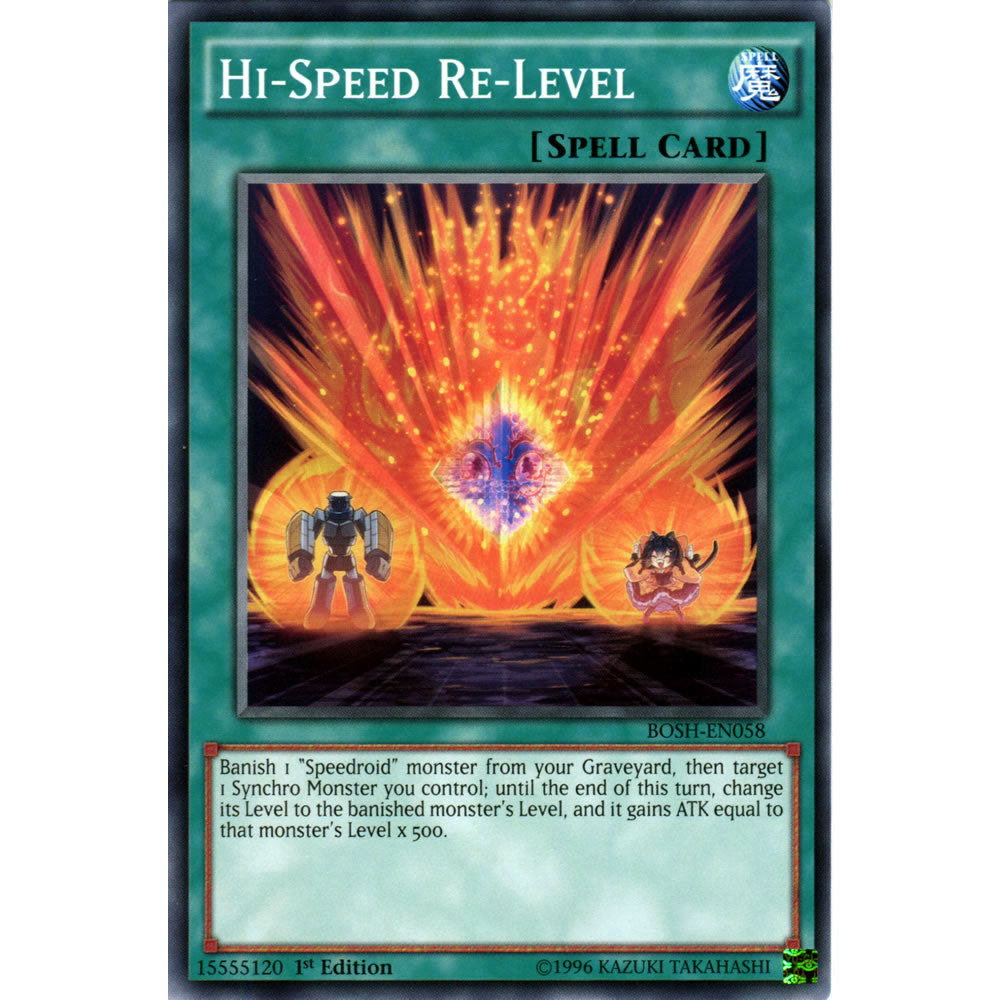 Hi-Speed Re-Level BOSH-EN058 Yu-Gi-Oh! Card from the Breakers of Shadow Set