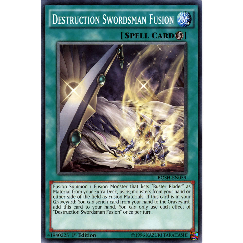 Destruction Swordsman Fusion BOSH-EN059 Yu-Gi-Oh! Card from the Breakers of Shadow Set