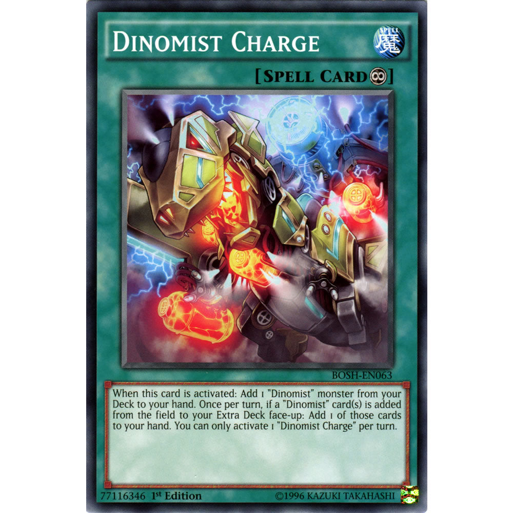 Dinomist Charge BOSH-EN063 Yu-Gi-Oh! Card from the Breakers of Shadow Set