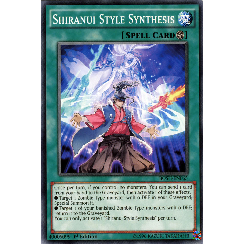 Shiranui Style Synthesis BOSH-EN065 Yu-Gi-Oh! Card from the Breakers of Shadow Set