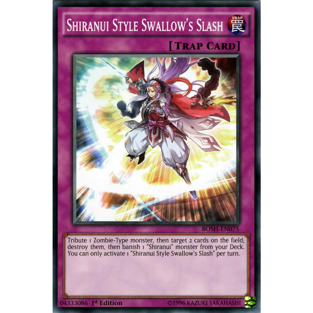 Shiranui Style Swallow's Slash BOSH-EN075 Yu-Gi-Oh! Card from the Breakers of Shadow Set