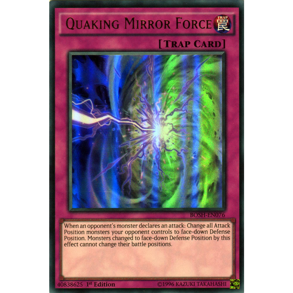 Quaking Mirror Force BOSH-EN076 Yu-Gi-Oh! Card from the Breakers of Shadow Set