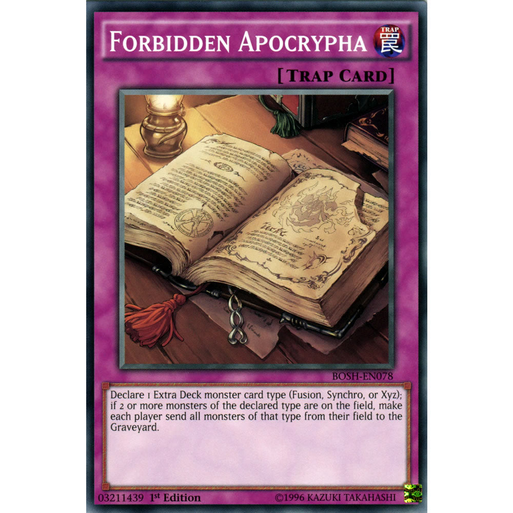 Forbidden Apocrypha BOSH-EN078 Yu-Gi-Oh! Card from the Breakers of Shadow Set