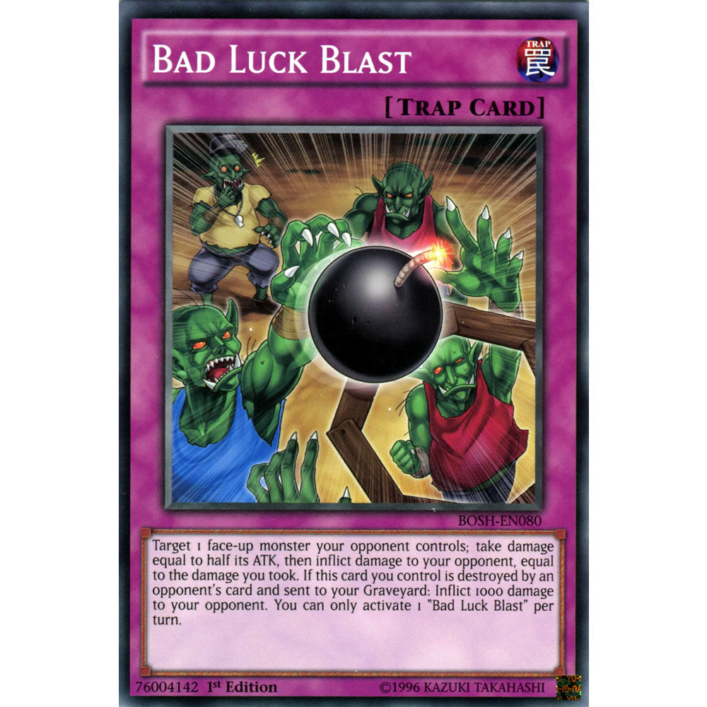 Bad Luck Blast BOSH-EN080 Yu-Gi-Oh! Card from the Breakers of Shadow Set