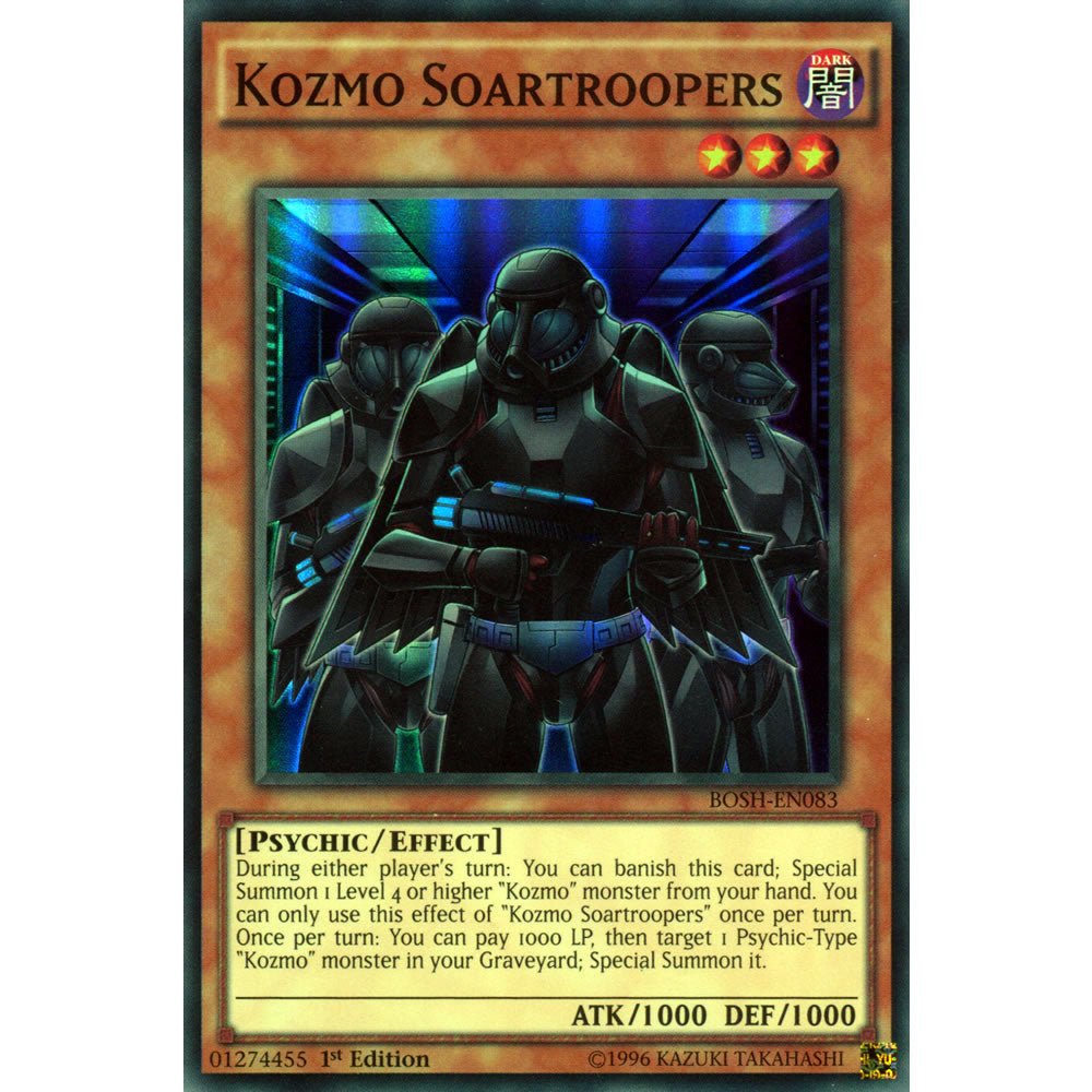 Kozmo Soartroopers BOSH-EN083 Yu-Gi-Oh! Card from the Breakers of Shadow Set