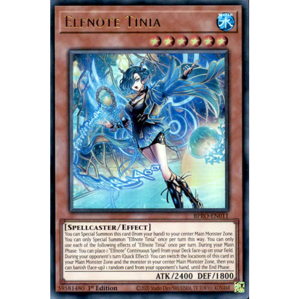 Elfnote Tinia BPRO-EN011 Yu-Gi-Oh! Card from the Burst Protocol Set