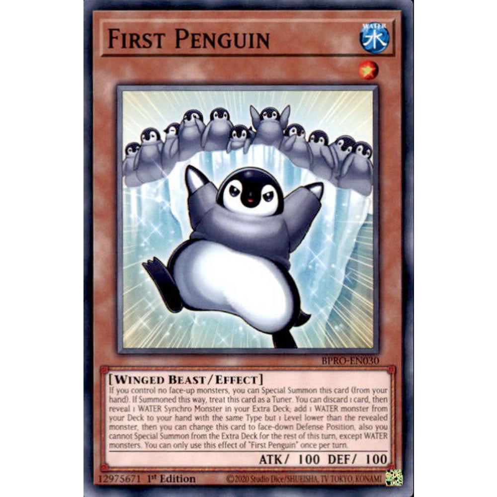 First Penguin BPRO-EN030 Yu-Gi-Oh! Card from the Burst Protocol Set