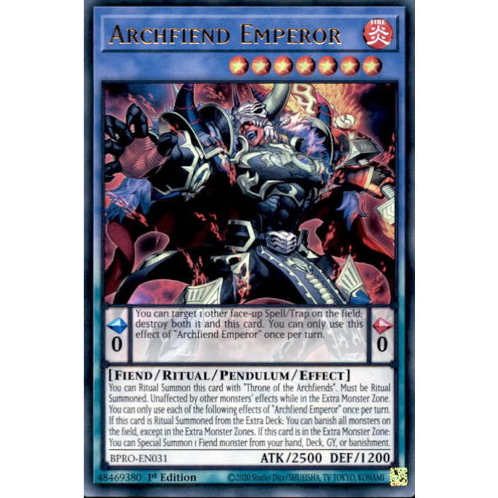 Archfiend Emperor BPRO-EN031 Yu-Gi-Oh! Card from the Burst Protocol Set