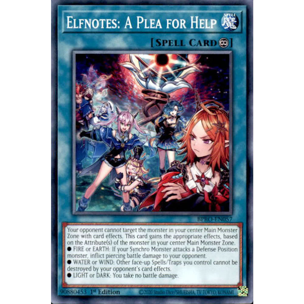 Elfnotes: A Plea for Help BPRO-EN057 Yu-Gi-Oh! Card from the Burst Protocol Set