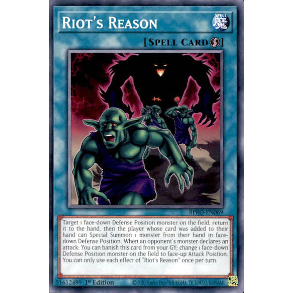 Riot's Reason BPRO-EN069 Yu-Gi-Oh! Card from the Burst Protocol Set