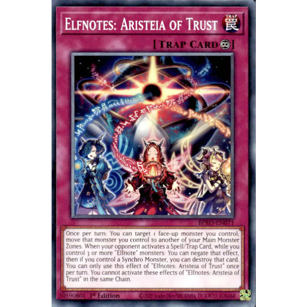 Elfnotes: Aristeia of Trust BPRO-EN071 Yu-Gi-Oh! Card from the Burst Protocol Set