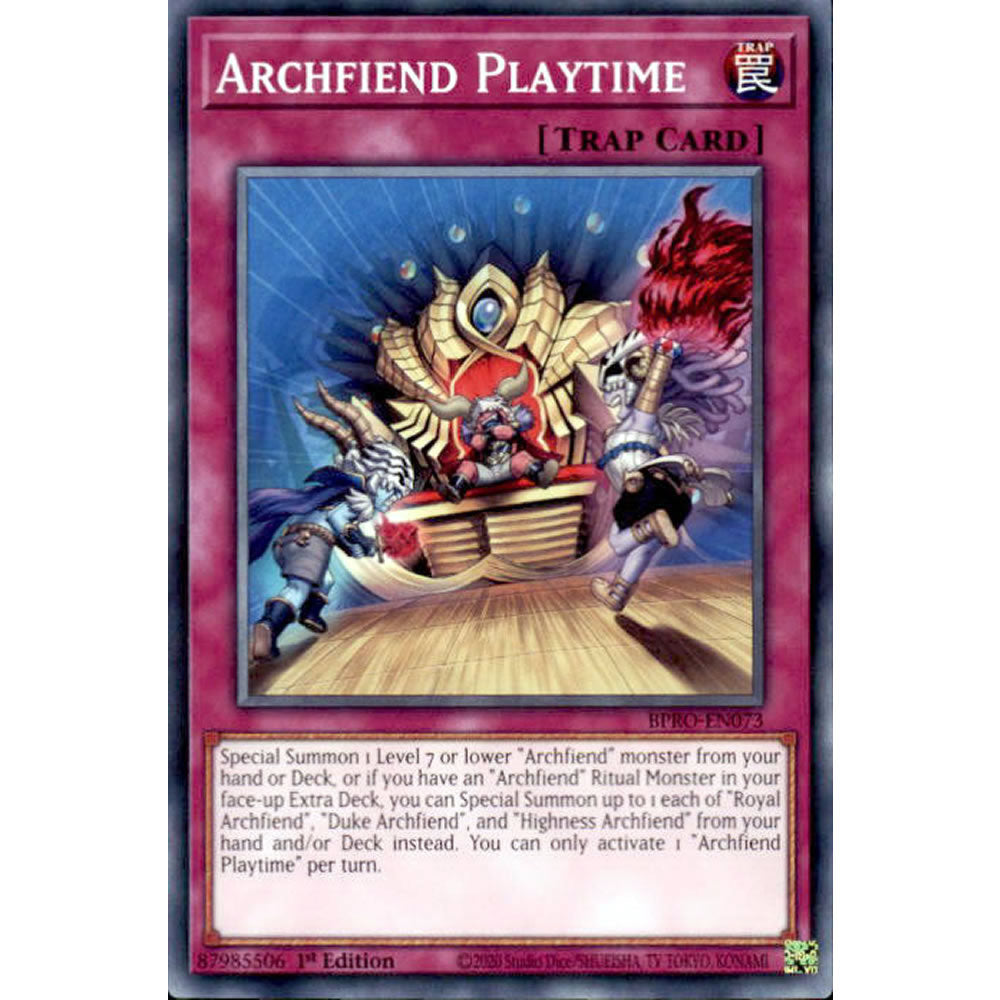 Archfiend Playtime BPRO-EN073 Yu-Gi-Oh! Card from the Burst Protocol Set
