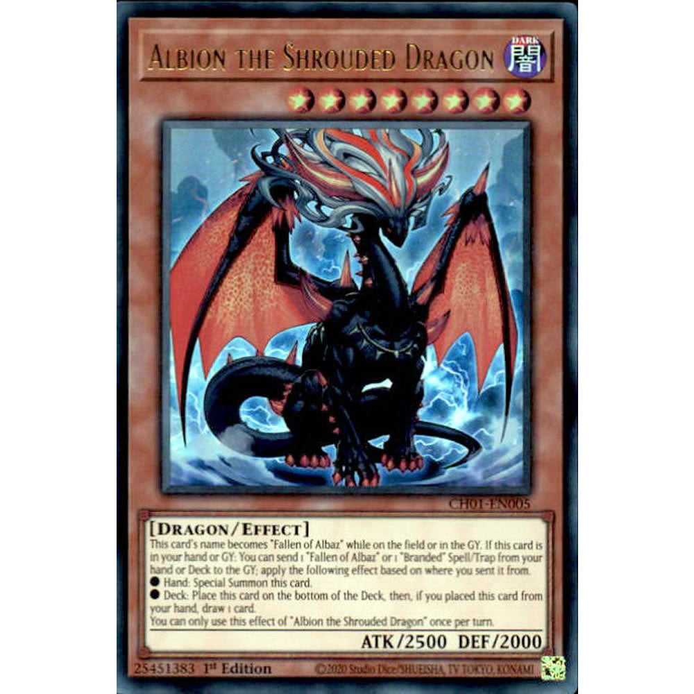 Albion the Shrouded Dragon CH01-EN005 Yu-Gi-Oh! Card from the THE CHRONICLES DECK: The Fallen & The Virtuous Set