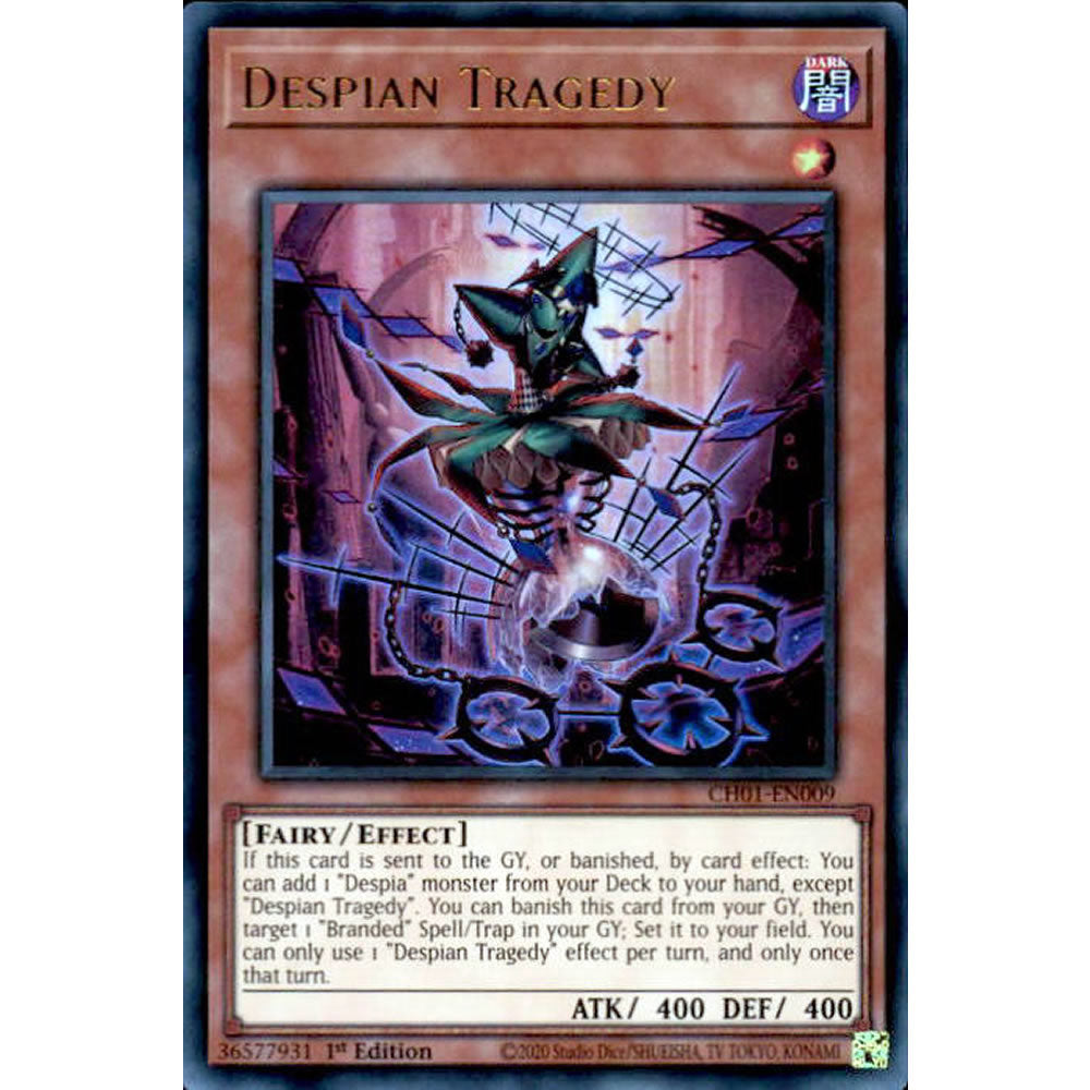 Despian Tragedy CH01-EN009 Yu-Gi-Oh! Card from the THE CHRONICLES DECK: The Fallen & The Virtuous Set