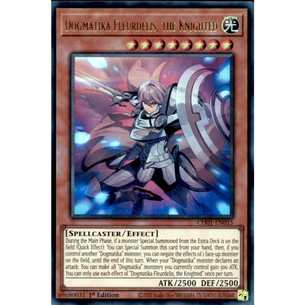 Dogmatika Fleurdelis, the Knighted CH01-EN015 Yu-Gi-Oh! Card from the THE CHRONICLES DECK: The Fallen & The Virtuous Set