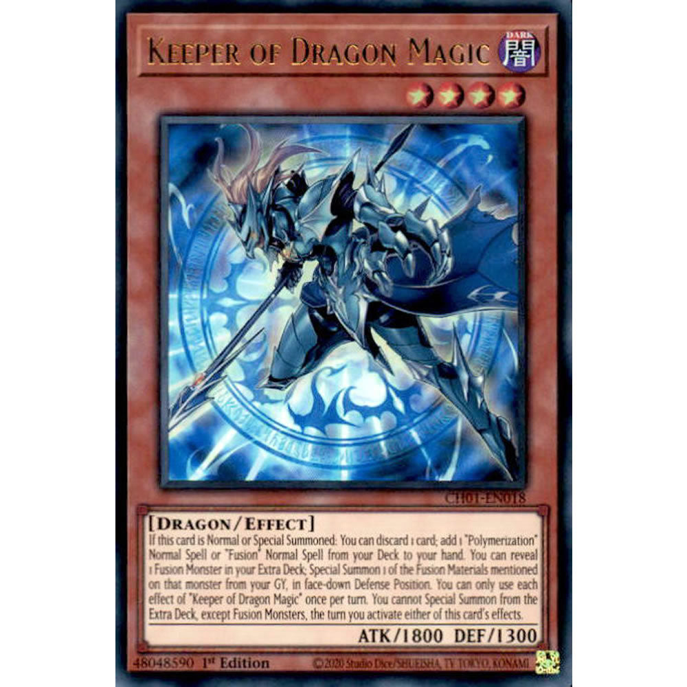 Keeper of Dragon Magic CH01-EN018 Yu-Gi-Oh! Card from the THE CHRONICLES DECK: The Fallen & The Virtuous Set