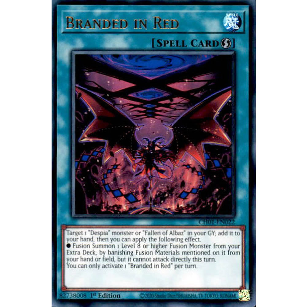 Branded in Red CH01-EN022 Yu-Gi-Oh! Card from the THE CHRONICLES DECK: The Fallen & The Virtuous Set